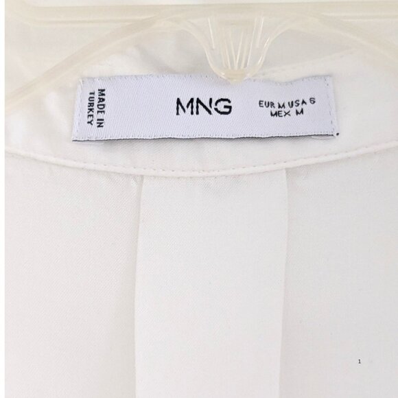 👚MANGO Sleeveless Lyocell Button-Down Shirt – Size M (Pre-Owned) - Picture 4 of 4